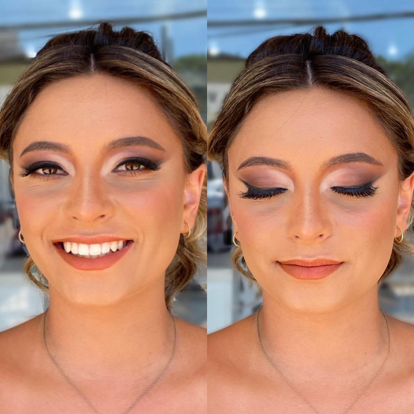 Antes e depois de maquiagem